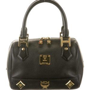 Authenticated MCM Top Handle Bag (Boston)